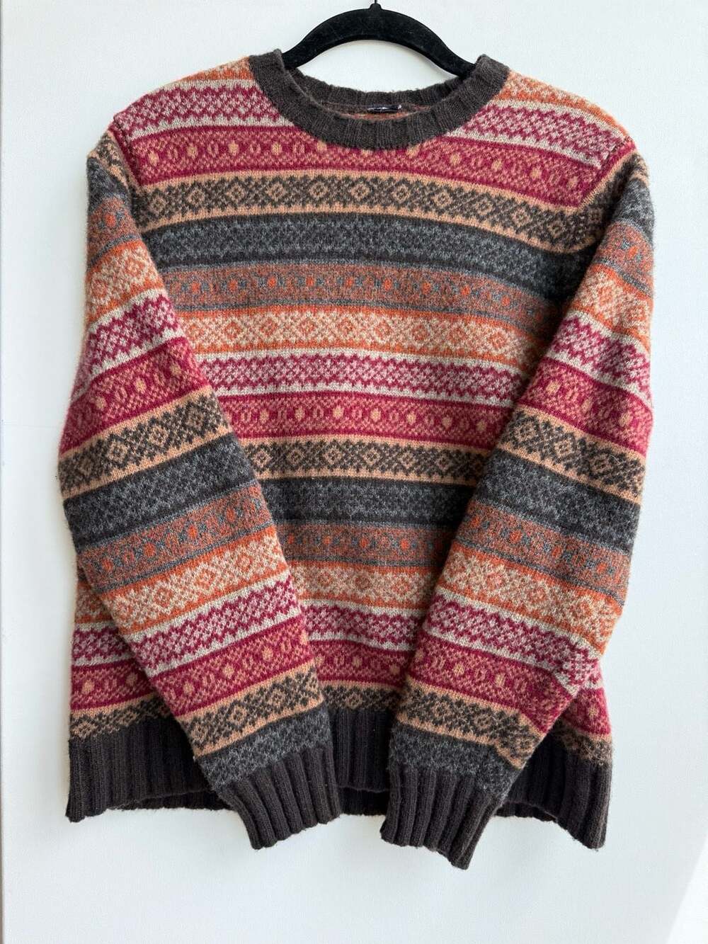 GAP Vintage Fair Isle Lambswool Crewneck Sweater